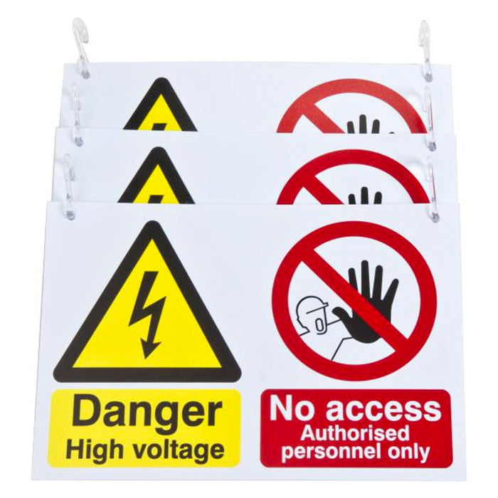 Workshop Warehouse High Voltage Signs for Chains