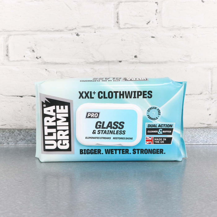 UltraGrime PRO Glass & Stainless XXL Clothwipes