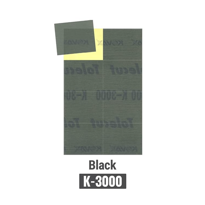 Tolecut Black 3000 Grit 8-Cut Block Sheets (Pack of 25)