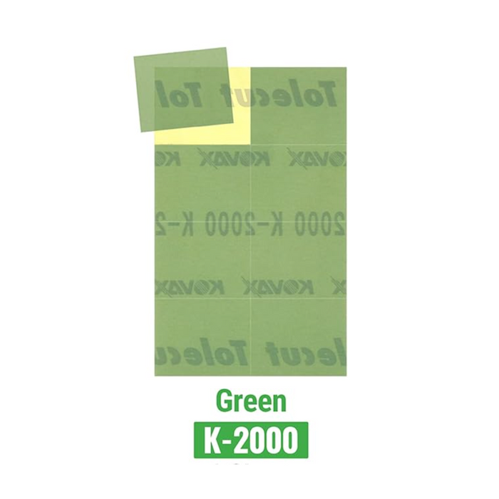 Tolecut Green 2000 Grit 8-Cut Block Sheets (Pack of 25)