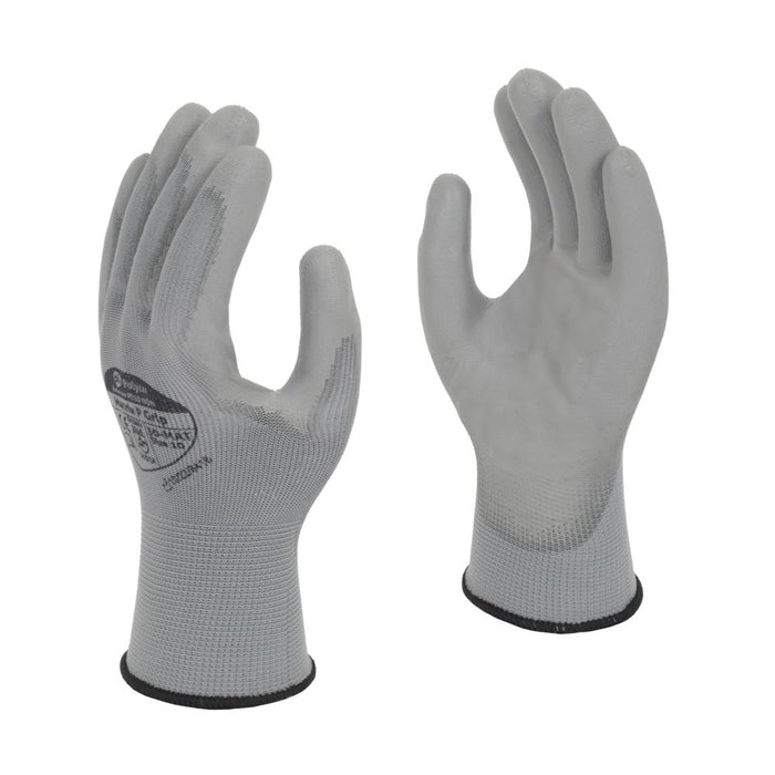 Polyco Matrix P Grip Grey PU Palm Coated Gloves (Size 10) – Pack of 12