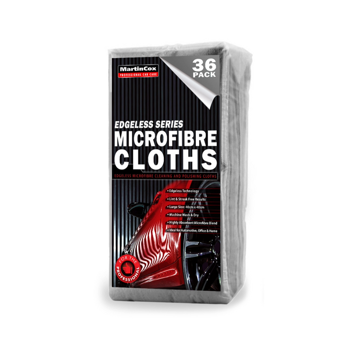Martin Cox Edgeless Series Grey 40x40cm Microfibre Cloths (Pack of 36)