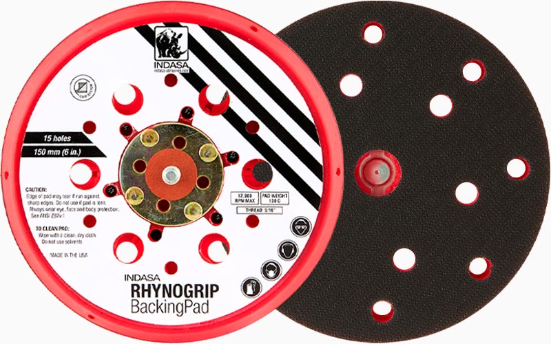 Indasa Rhynogrip 15 Hole Backing Pad (150mm)