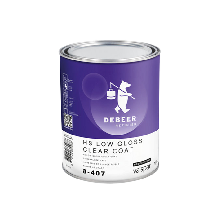 DeBeer HS Low-Gloss Clear Coat (1 Litre)
