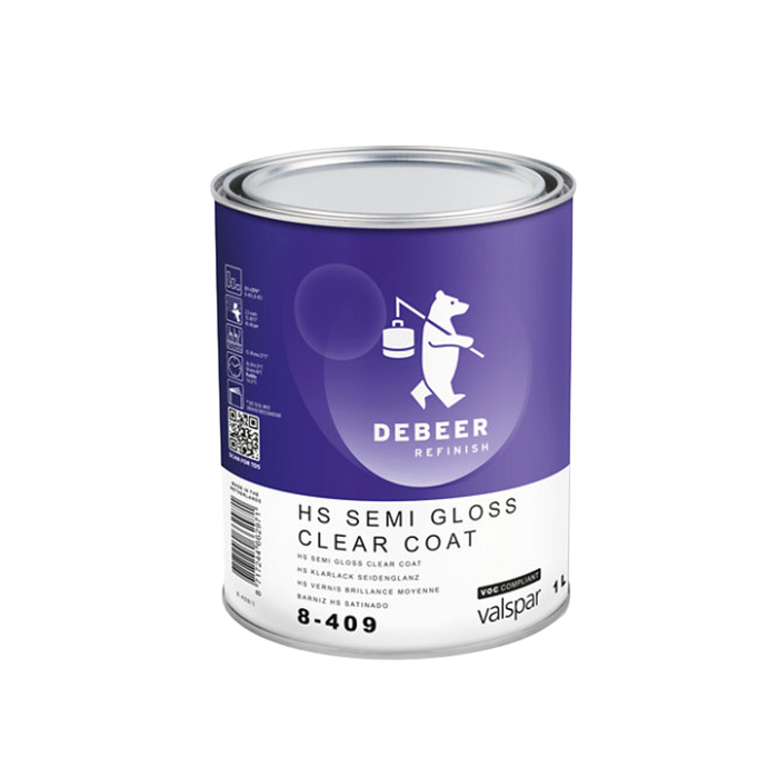 DeBeer HS Semi Gloss Clear Coat (1 Litre)