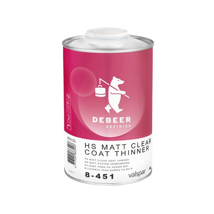 DeBeer HS Matt Clear Coat Thinner (1 Litre)