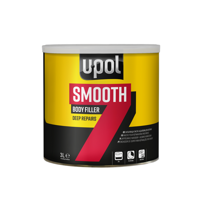 U-Pol Smooth 7 Body Filler for Deep Repairs (3L)