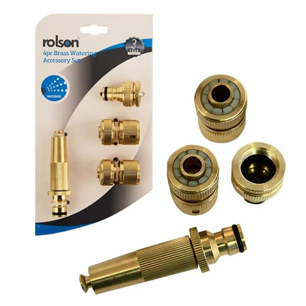 Rolson Brass Hose Accessory Set (4 Piece)