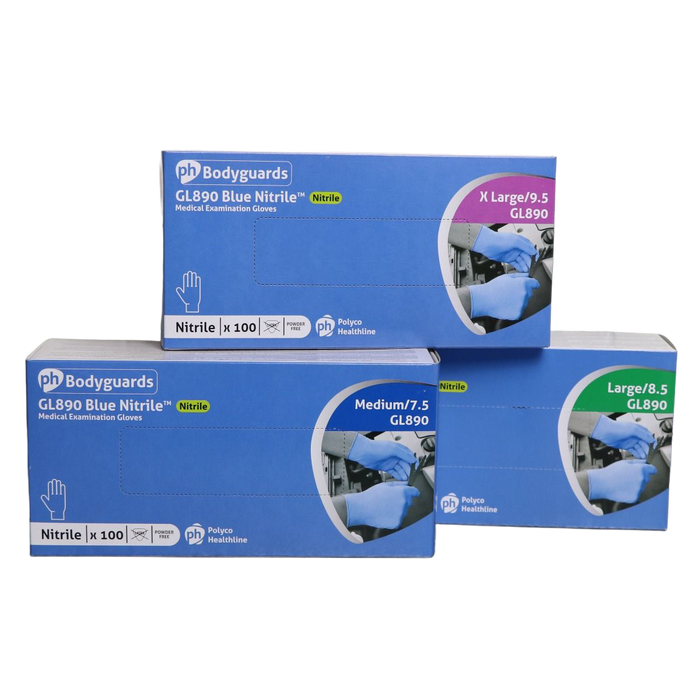 Polyco Healthline Powder Free Nitrile Gloves (x100)