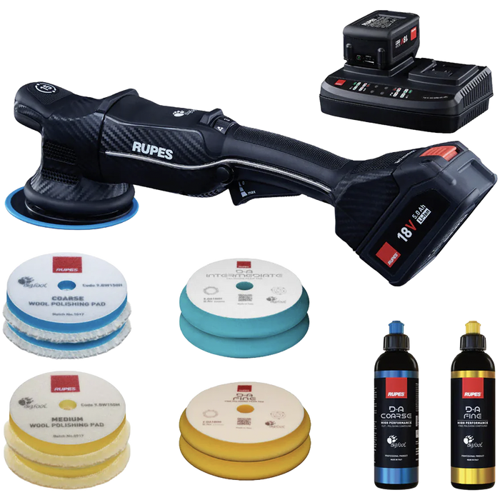RUPES BigFoot iBrid HLR15 Cordless Dual-Action Machine Polisher Kits