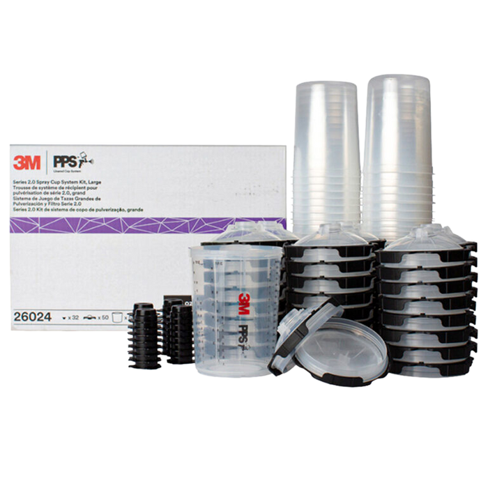 3M PPS 2 Large 850ml 200 Micron Filter Lids & Liners (Box of 50)