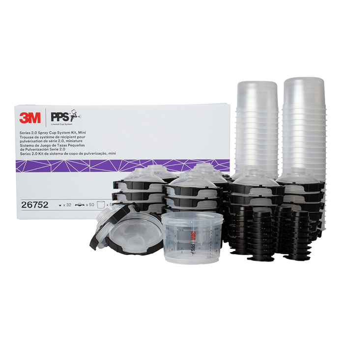3M PPS 2 Mini 200ml 125 Micron Filter Lids & Liners (Box of 50)