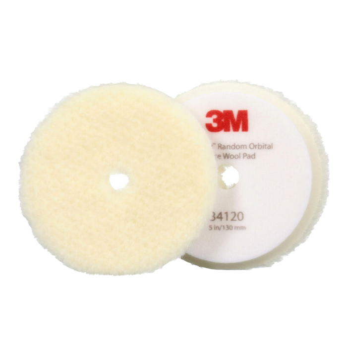 3M Perfect-It Random Orbital White Coarse-Grade Wool Compounding Pad (5")