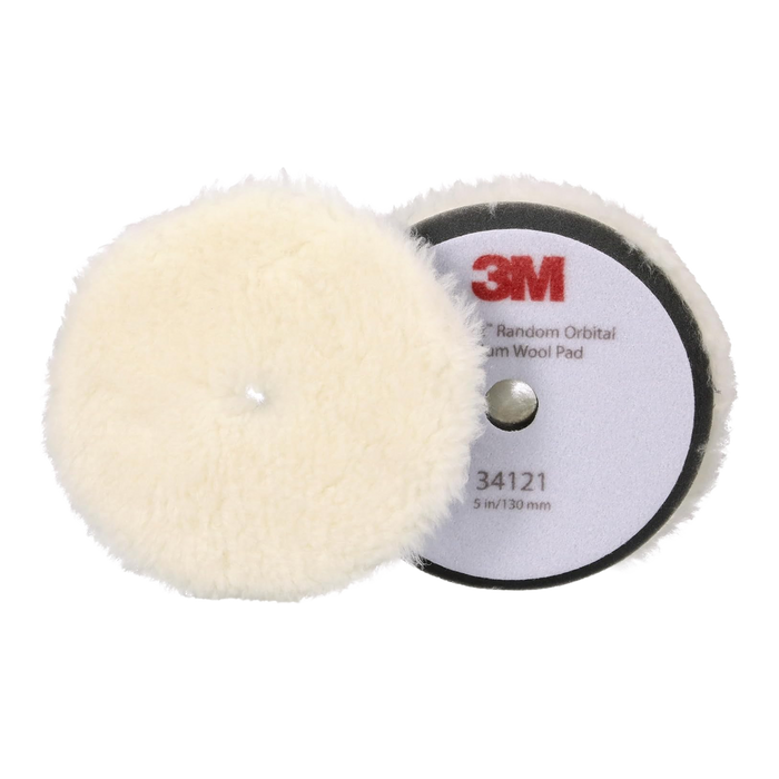 3M Perfect-It Random Orbital White Medium-Grade Wool Compounding Pad (5")