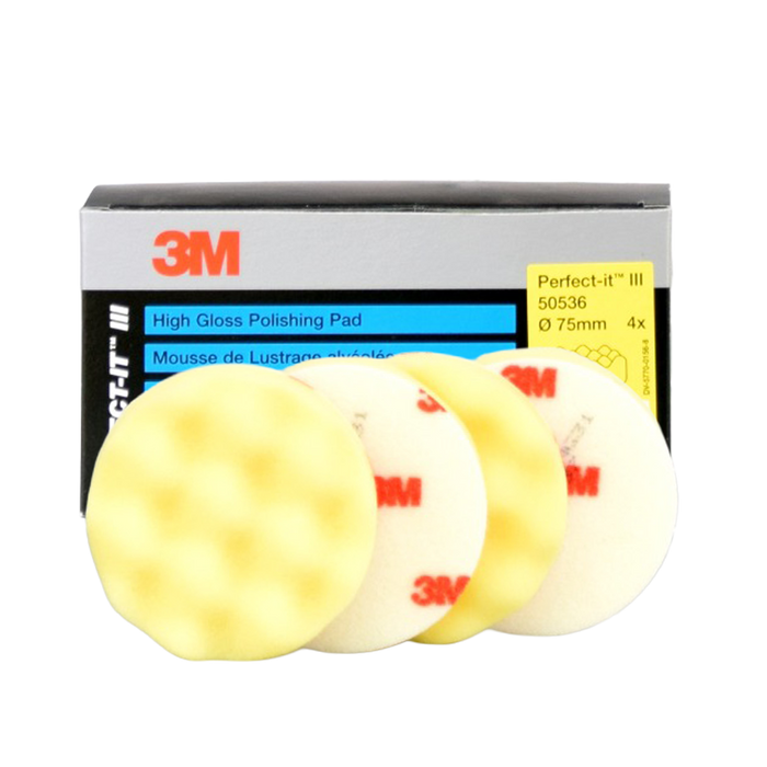 3M Perfect-it III Yellow Polishing Pad 75mm (Pack of 4)