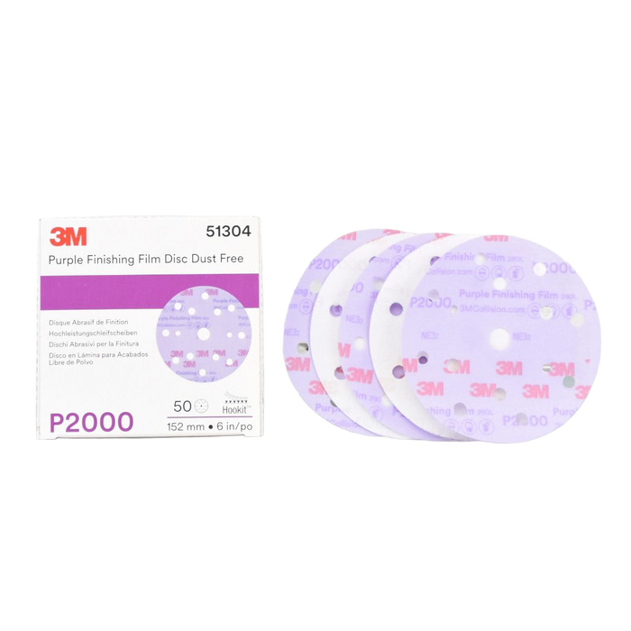 3M 150mm Microfinishing Discs 260l 2000g (Pack of 50)