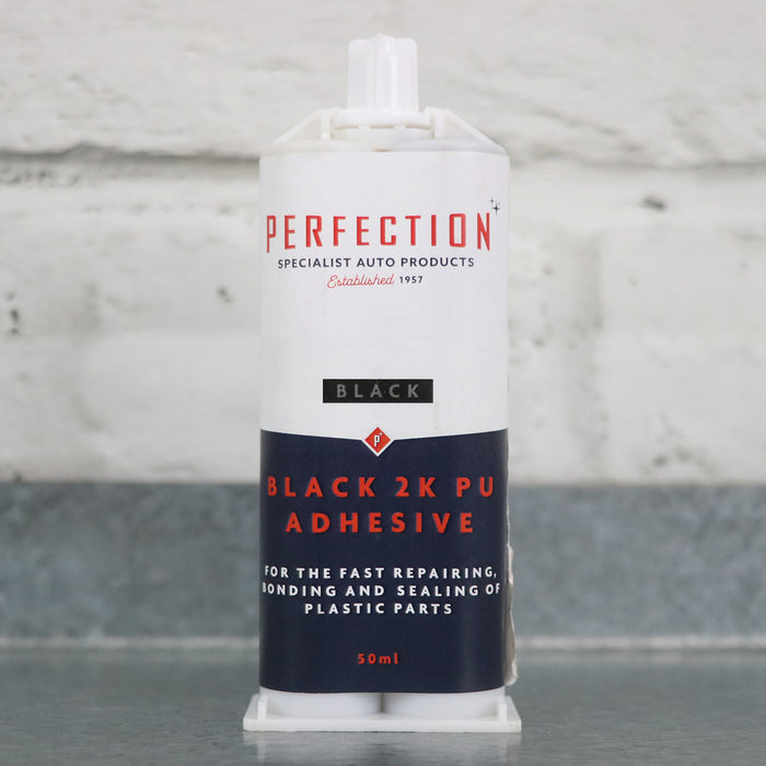 Perfection Fast Plastic Repair Adhesive (Black, 50ml)