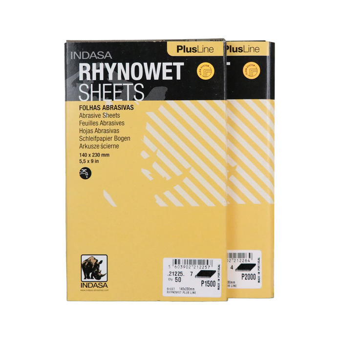 Indasa Rhynowet Plus Wet & Dry Abrasive Sheets, 140x230mm (Pack of 50)