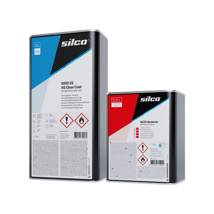 Silco 9050 X5 HS Clear Coat Lacquer Kits (7.5L)