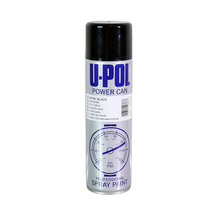 U-Pol Power Can Satin Black Aerosol (500ml)
