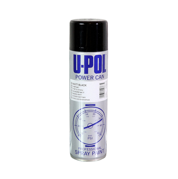 U-Pol Power Can Matt Black Aerosol (500ml)