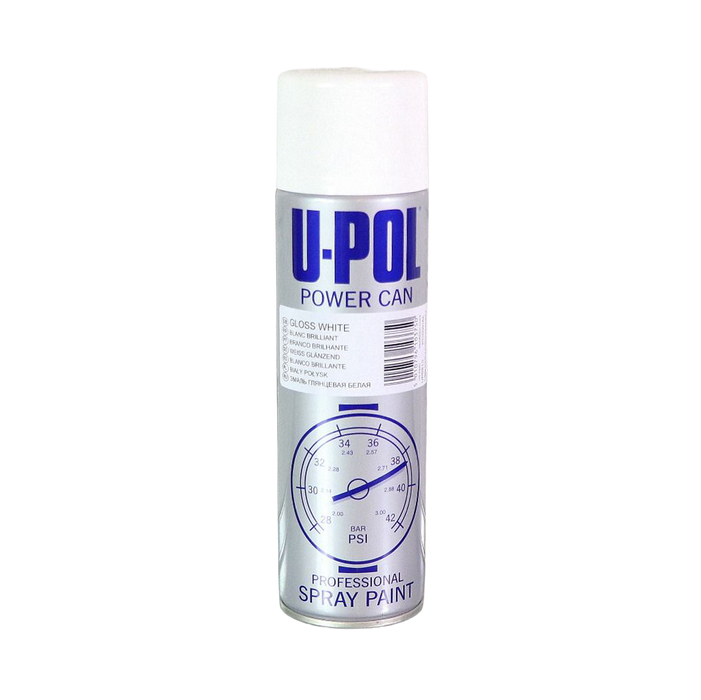 U-Pol Power Can Gloss White Aerosol (500ml)