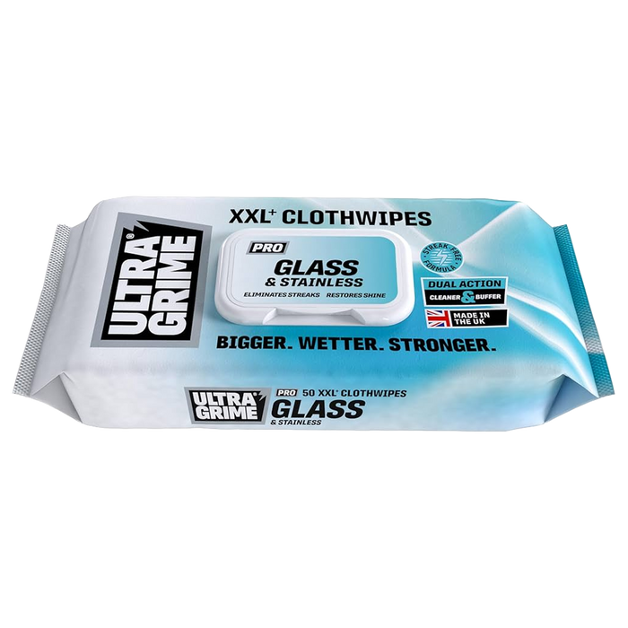 UltraGrime PRO Glass & Stainless XXL Clothwipes