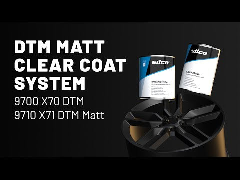 Video user manual for the DTM Matt Clear Coat System, consisting of 9710 X71 DTM Matt and 9700 X70 DTM clear coats.