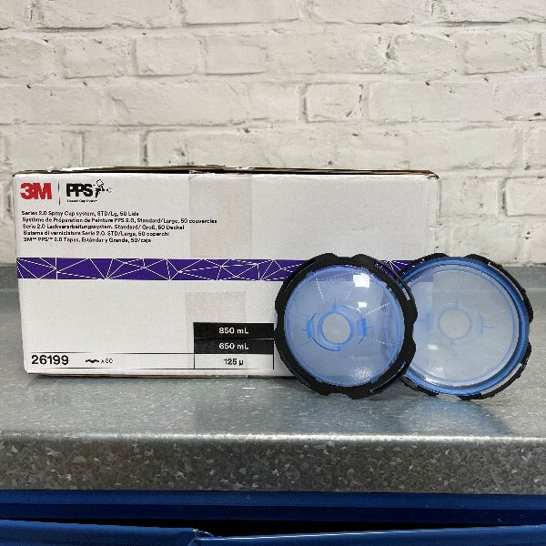 3M PPS 2 Pk50 Std & Large Lids with built in 125 Micron Filter