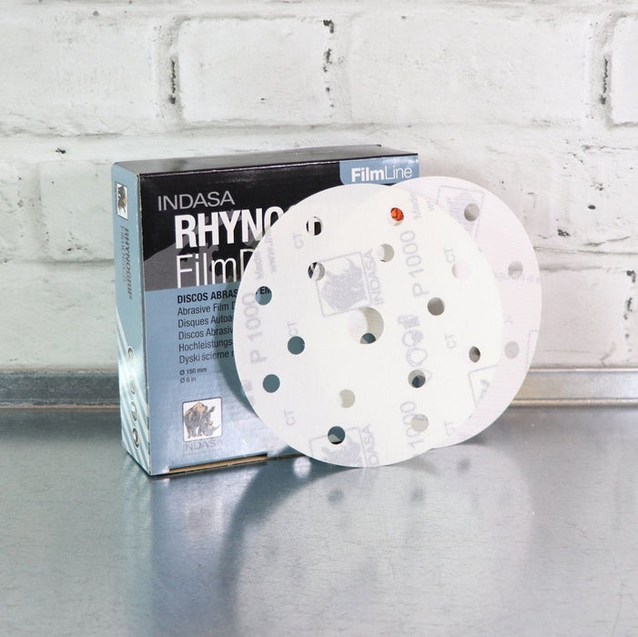 Indasa 1000G Rynogrip Film Line Discs 150mm (Box of 50)